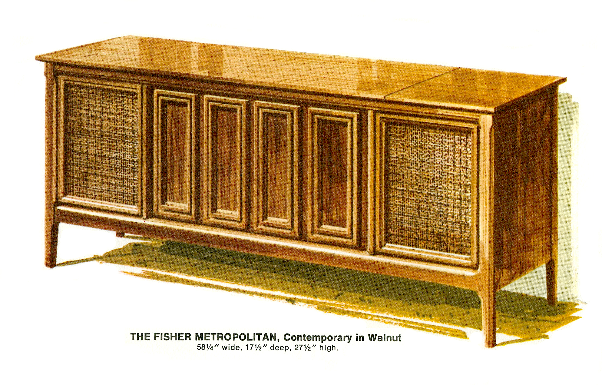 1967 Fisher M-4592-W Metropolitan Contemporary Console